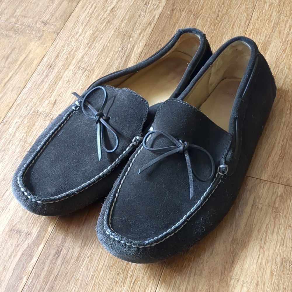 Lands End Brown Suede Driving Moccasin Mens 12